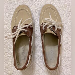 Lauren Ralph Lauren Womens Boat Shoes Brianna Tan 8